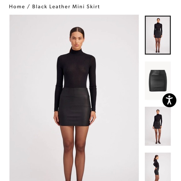 Black Sprwmn leather skirt - Picture 3 of 4